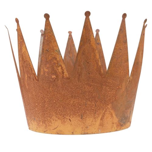 Floristik24 Växtkruka rost dekorativ skål metall dekorativ krona vintage Ø30cm