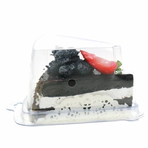 Floristik24 Tårta bit choklad konstgjord 10 cm