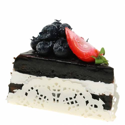 Floristik24 Tårta bit choklad konstgjord 10 cm