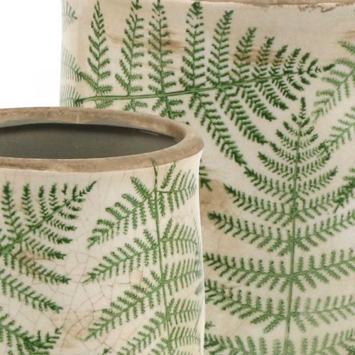Floristik24 Planterkar lergods ormbunkskruka keramik Ø15/10,5 cm set om 2