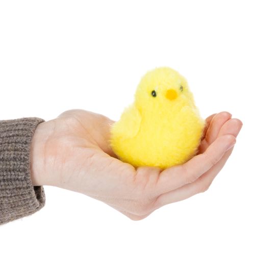 Artikel Dekorativa kycklingar, perfekta för påskfirande i vardagsrummet eller trädgården, 7 cm, 6 stycken