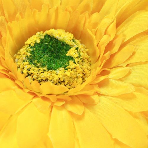 Artikel Konstgjorda blommor Gerbera solgul trädgårdsblomma 47cm