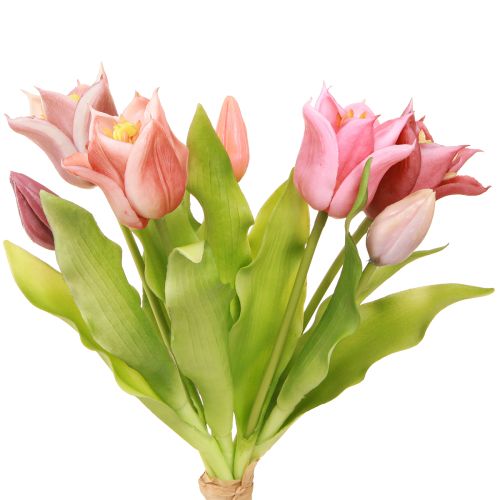 Artikel Konstgjorda Blommor Krontulpaner Lila Rosa 7 st i knippe 34cm