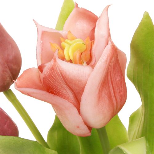 Artikel Konstgjorda Blommor Krontulpaner Lila Rosa 7 st i knippe 34cm