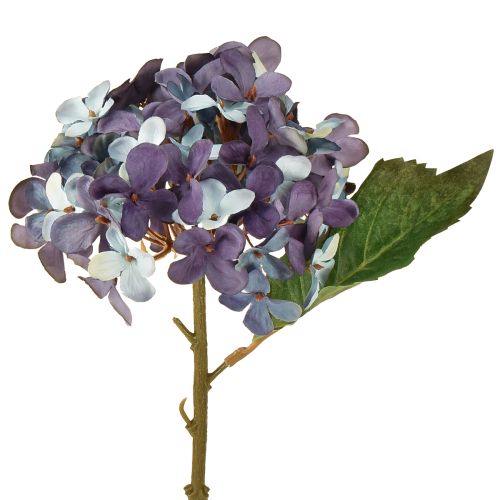 Konstgjord hortensia dekoration konstgjord blomma blå lila 34cm 2st