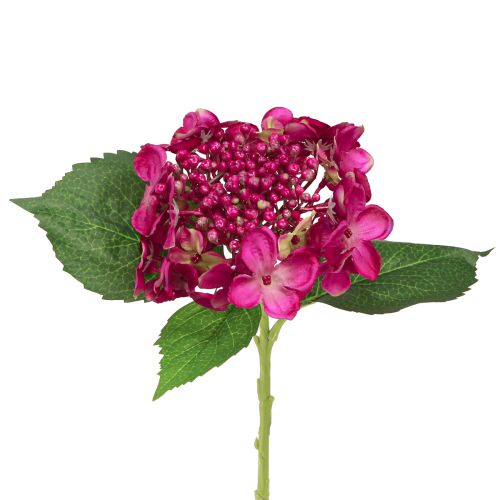 Artikel Konstgjorda hortensia Rosa gren Blomblad 43cm 2st