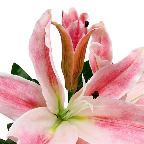 Floristik24 Konstgjord Lily Pink Real Touch 100cm