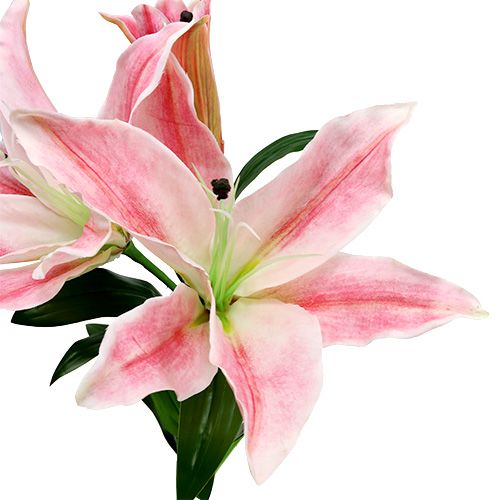 Floristik24 Konstgjord Lily Pink Real Touch 100cm