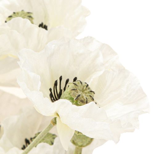 Artikel Konstgjorda vallmo i vita sidenblommor L78 6st