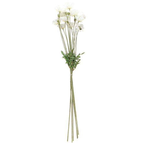 Artikel Konstgjorda vallmo i vita sidenblommor L78 6st