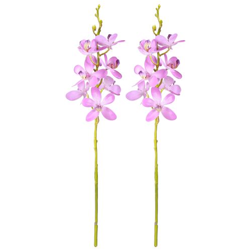Artikel Konstgjorda orkidéer 8 lila blommor Ø3,5cm–5cm 2st