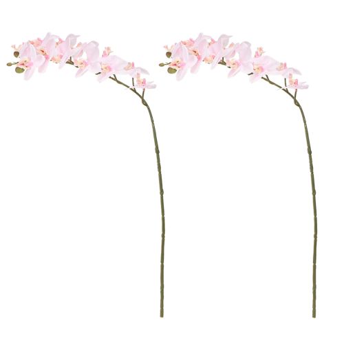 Artikel Konstgjorda orkidéer Ljusrosa Konstgjorda Blommor Real Touch 58cm 2st