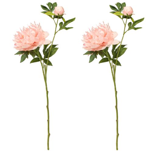 Artikel Konstgjorda pioner rosa paeonia lax L60cm 2 st