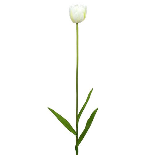 Konstgjorda tulpaner vitgrön 86 cm 3st