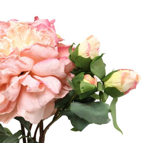 Artikel Konstgjorda rosor blomma och knoppar konstgjord blomma rosa 57cm