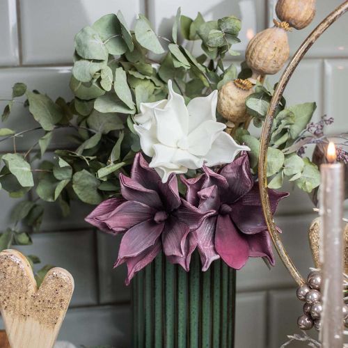 Floristik24 Konstgjord magnolia vit konstgjord blomma på pinne Ø10cm Skum 6st