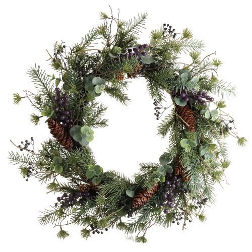 Floristik24 Konstgjord adventskrans dekorativ krans lila bär Ø45cm