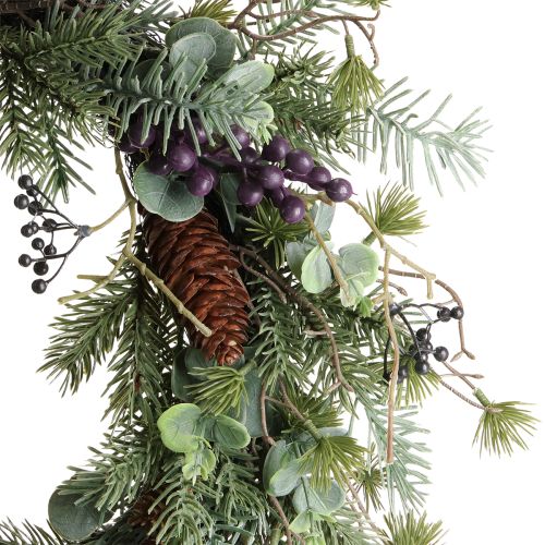 Artikel Konstgjord adventskrans dekorativ krans lila bär Ø45cm