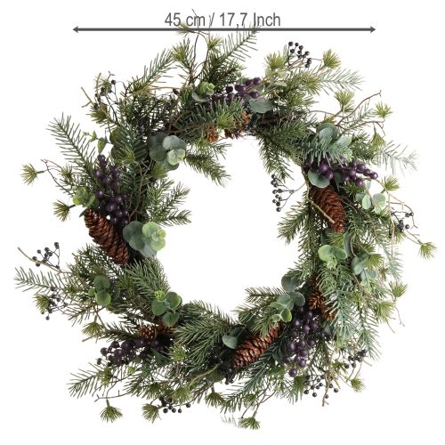 Artikel Konstgjord adventskrans dekorativ krans lila bär Ø45cm
