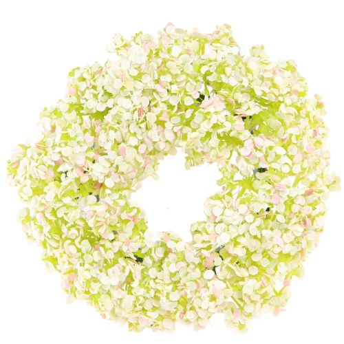Floristik24 Konstgjord blomsterkrans mini bordsdekoration vit rosa Ø12cm 6 st