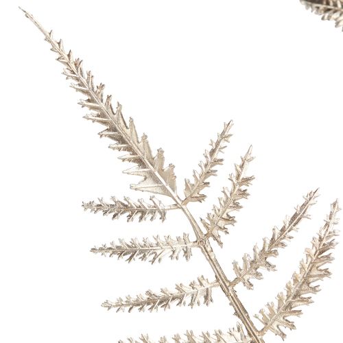 Artikel Konstgjord dekorativ ormbunke champagne metallic L85cm 2st
