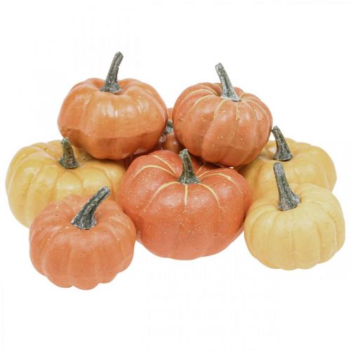 Floristik24 Konstgjord pumpa Orange Ø6-8cm 8st