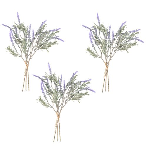 Artikel Konstgjord lavendel Konstgjorda växter Lila 38cm 3 gäng 9st