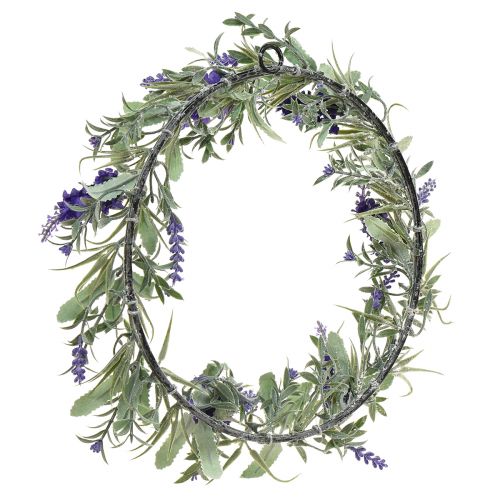 Artikel Konstgjord blomsterkrans lavendel Medelhavslavendelkrans Ø35cm 2st