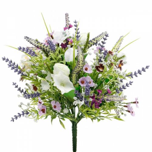 Floristik24 Konstgjord bukett, bordsdekoration, sidenblommor, vårbukett färgglad