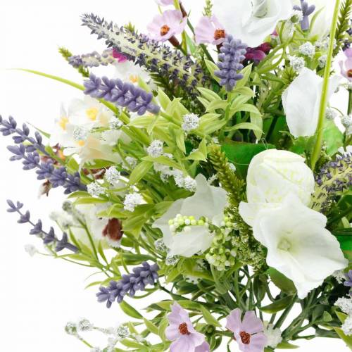 Floristik24 Konstgjord bukett, bordsdekoration, sidenblommor, vårbukett färgglad