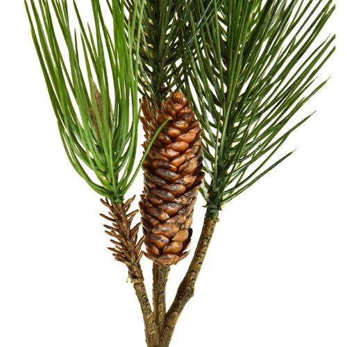 Floristik24 Konstgjord tallgren med kottar 3 grenar Grön Brun 60cm
