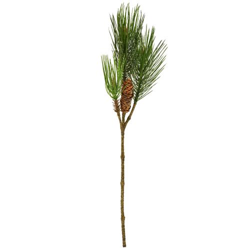 Floristik24 Konstgjord tallgren med kottar 3 grenar Grön Brun 60cm