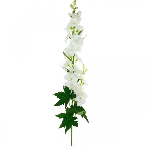Floristik24 Konstgjord delphinium vit delphinium konstgjord blomma sidenblommor 98cm