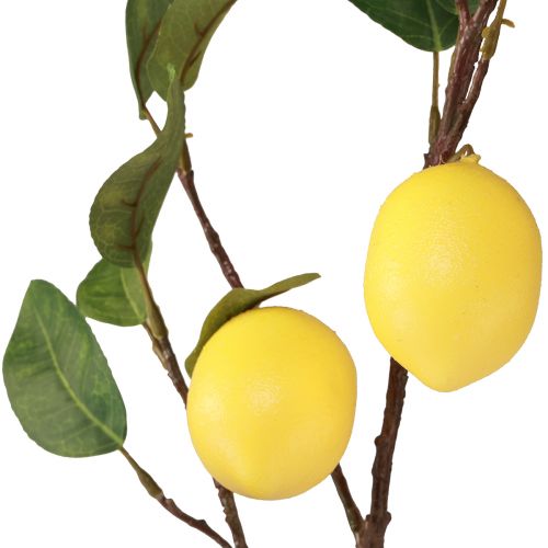 Artikel Konstgjord citrongren dekorativ gren med 3 gula citroner 65cm