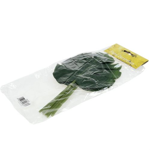 Floristik24 Konstgjord filodendronblad 18cm grön 6st