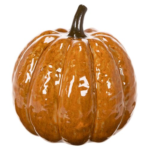Keramisk pumpa Halloween LED-dekoration 15 cm | Floristik24.se