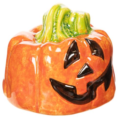 Dekorativ pumpafigur i keramik för höst och Halloween, 8 cm köpa | Floristik24.se