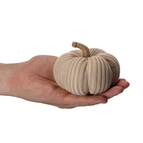 Dekorativa stickade pumpor, höstdekoration, 10 cm, 6 stycken | Floristik24.se