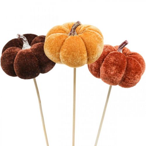 Artikel Deco pumpa dekorationsplugg orange, brun mjuk Ø6,5m 9 st