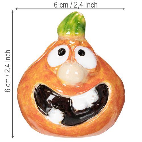 Dekorativ pumpafigur som rolig höstdekoration, 6 cm, 2 stycken | Floristik24.se