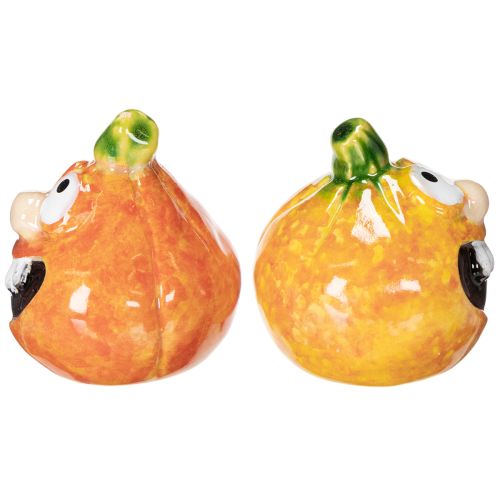 Dekorativ pumpafigur som rolig höstdekoration, 6 cm, 2 stycken | Floristik24.se