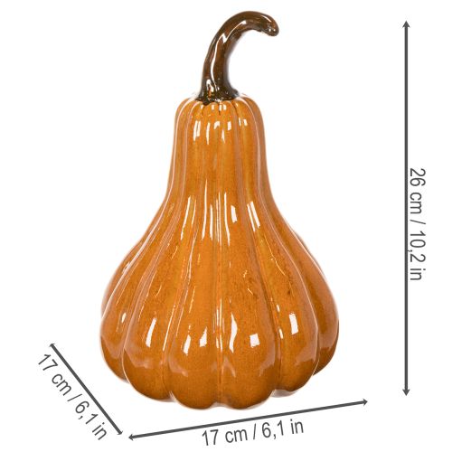Keramisk pumpa höstbordsdekoration 26cm | Floristik24.se