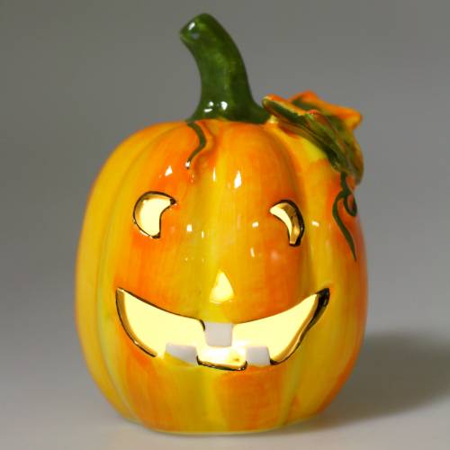 Pumpa med LED Ø7,5cm H10cm 3st