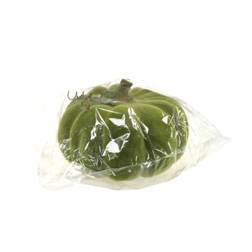 Artikel Dekorativ pumpa flockade mossgrön 32cm