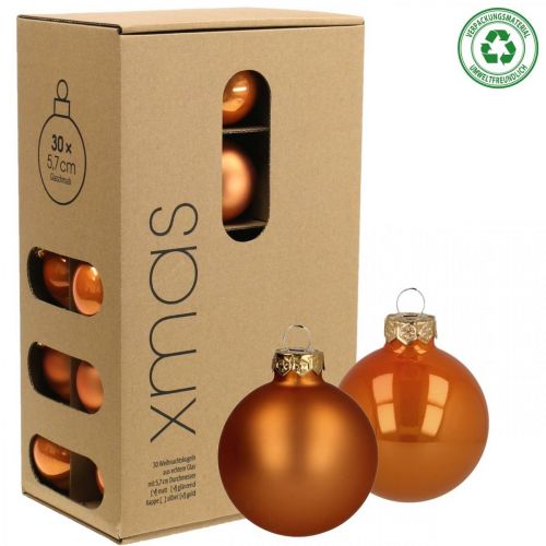 Floristik24 Julgranskulor glas orange matt blank Ø5,5cm 26p