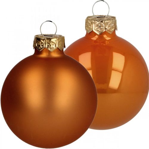 Floristik24 Julgranskulor glas orange matt blank Ø5,5cm 26p