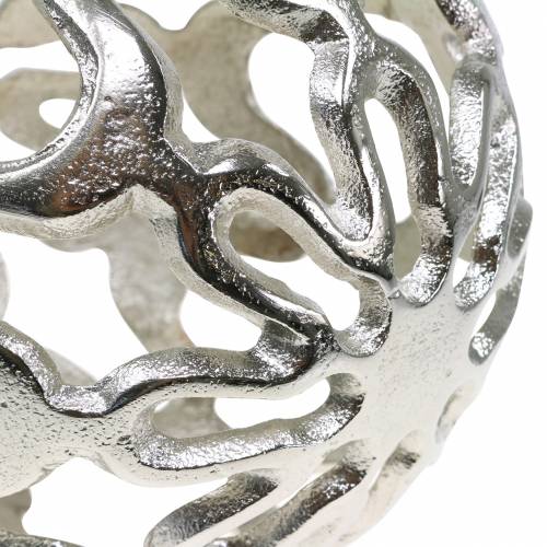 Floristik24 Dekorativa boll öppna metall silver Ø15cm