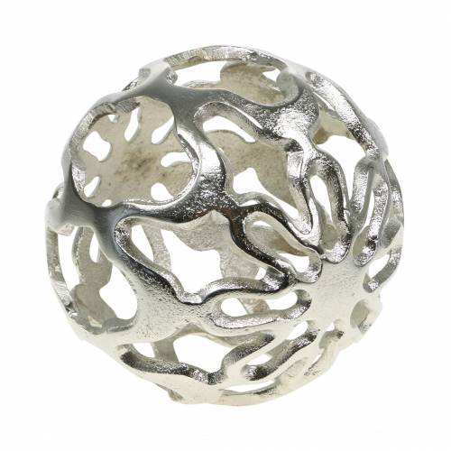 Dekorativa boll öppna metall silver Ø15cm