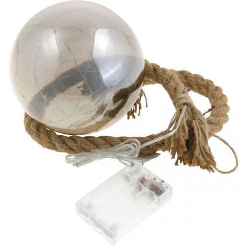 Floristik24 LED-boll inomhusljusboll med rep Ø14cm 30L varmvit