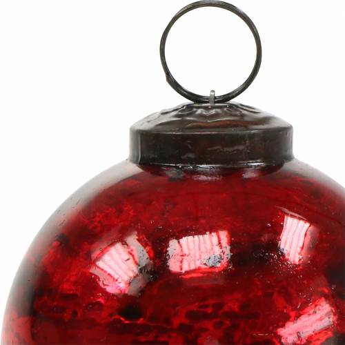 Floristik24 Julgransdekorationer Julbollsglas röd Ø8cm 6st